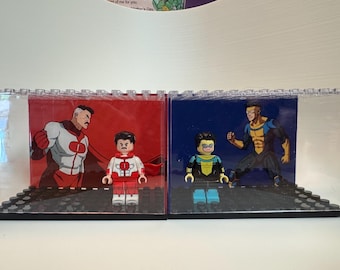 Invincible/Omni Man Custom Minifigure With Included Custom Display
