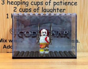 Kratos God of War Custom Minifigure With Included Custom Display