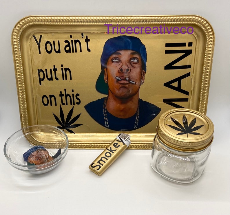 Smokey Roll Tray Set 4pc Rolling Tray Set Etsy