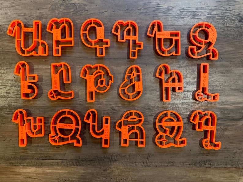 Armenian Alphabet Handwritten Uppercase Cookie Cutters Etsy armenian-alphabet-handwritten-uppercase-cookie-cutters-etsy