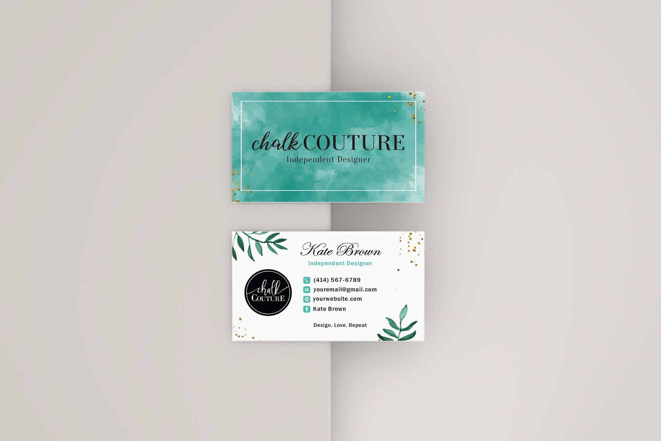 Custom Chalk Couture Business Card Personalized Chalk Couture Etsy