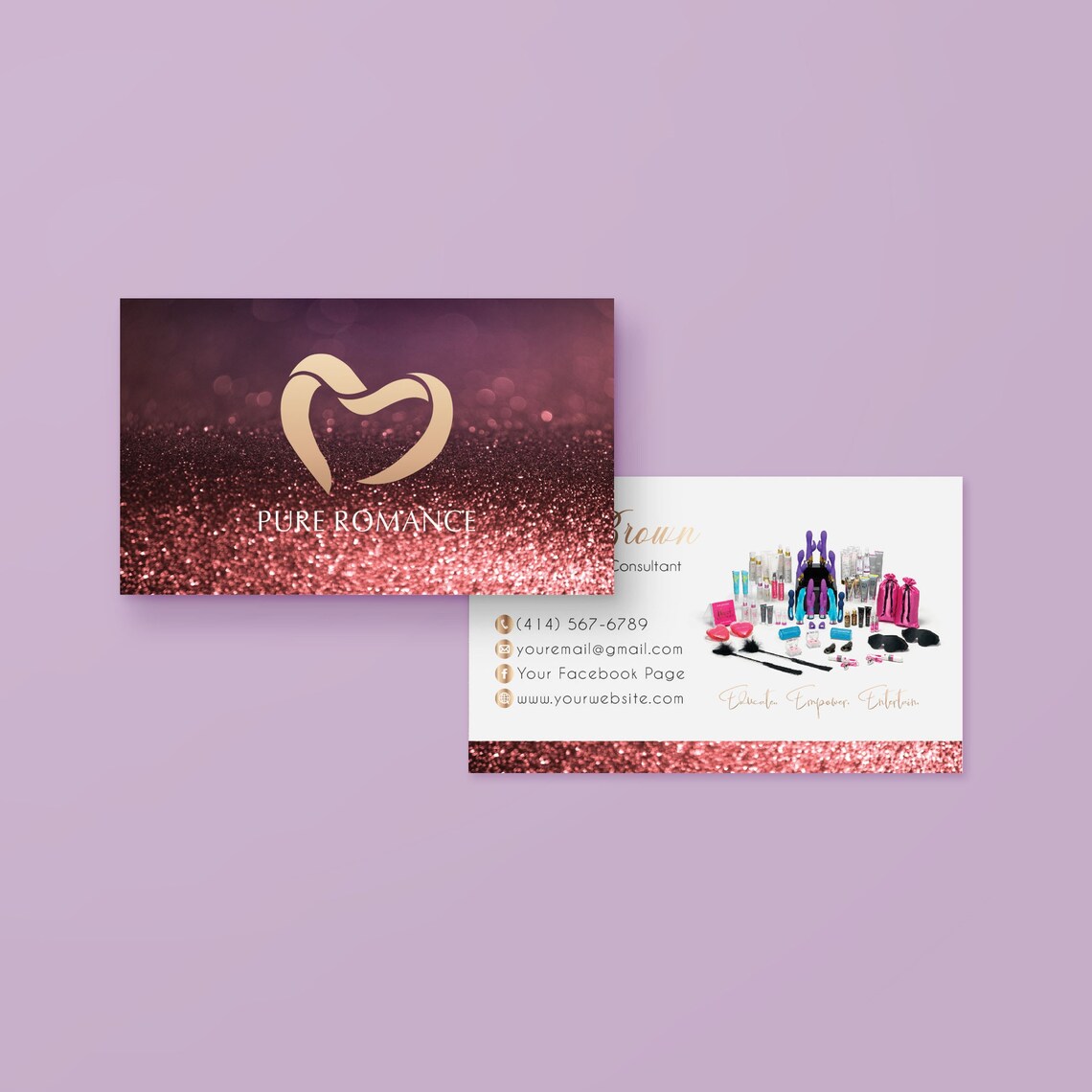 Personalized Pure Romance Business Card Custom Pure Romance | Etsy