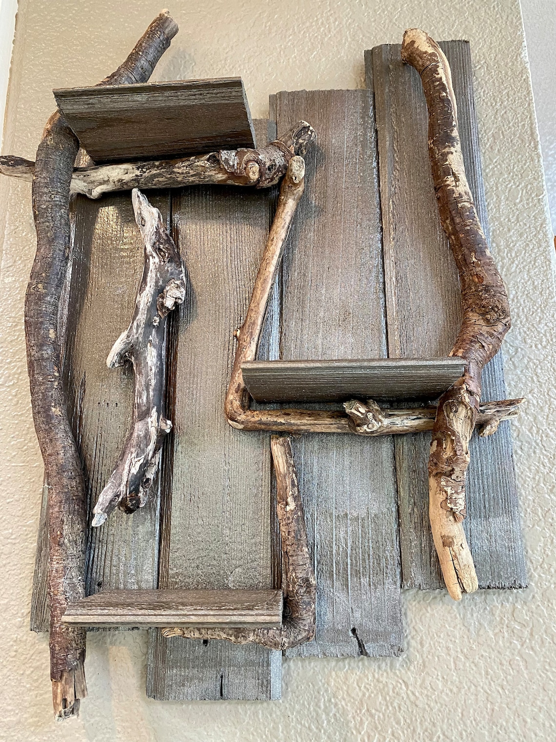 Driftwood Wall Art Display - Etsy