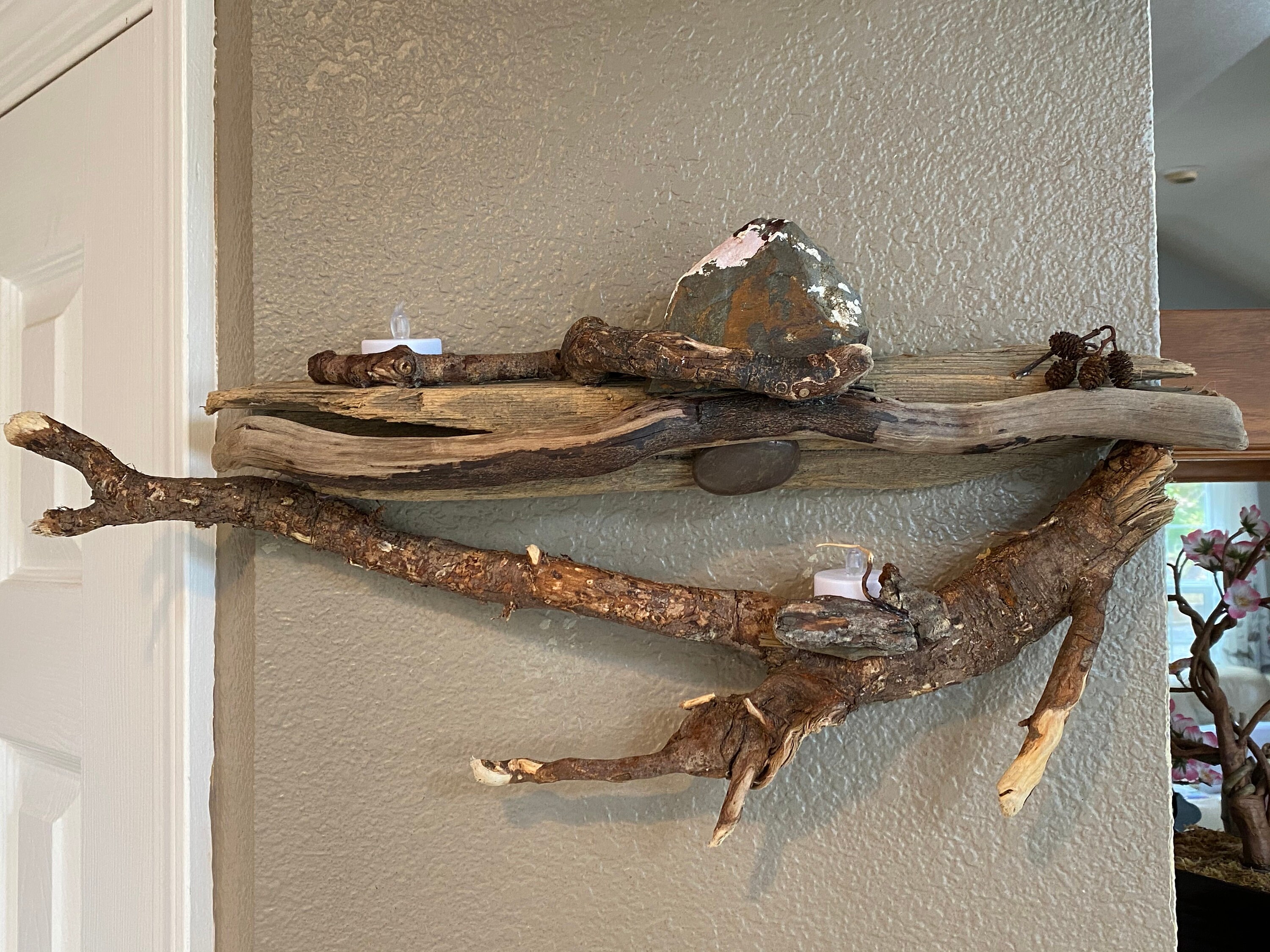 Decorative Driftwood Wall Shelf Etsy