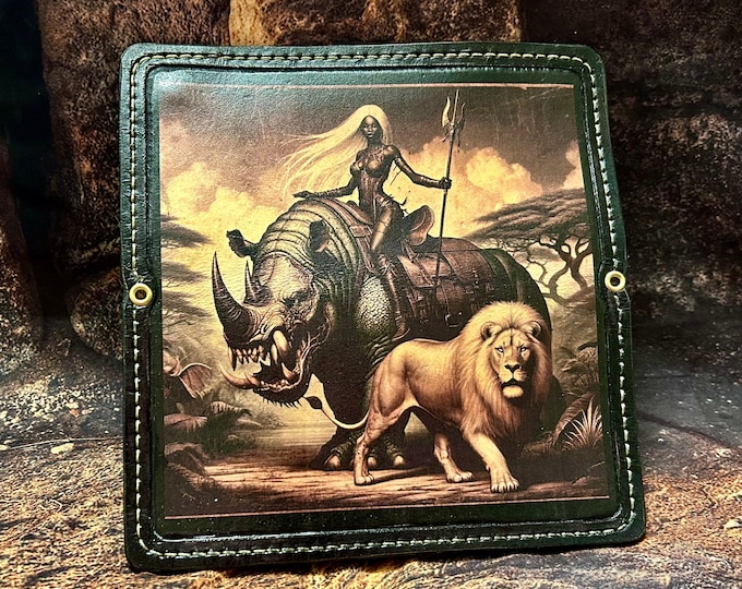 Female wallet - Black Magic Woman warrior ( 4 cardholders, pocket for bills and pocket for coins, and one small pocker)