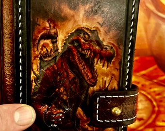 SteamPunk Alligator theme phonecase with 6 carholders and pockets ( i can customize for any phones)