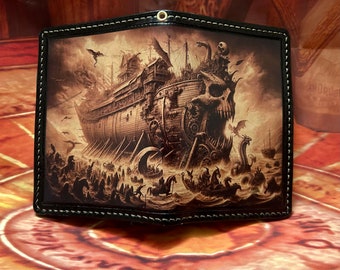 SteamPunk Biker's Wallet - The Noah's Ark A.D.