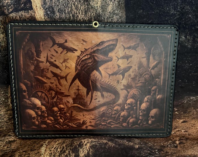 Steampunk Journal - Underwater World of the Apocalypse with cardholders and pockets