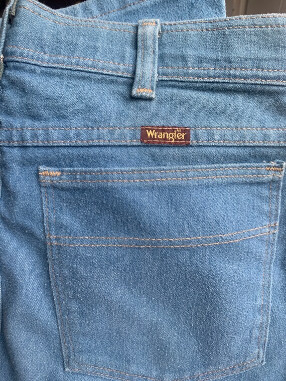 Vintage 70s Wrangler Light Jeans 34x32 Unisex Den… - image 1