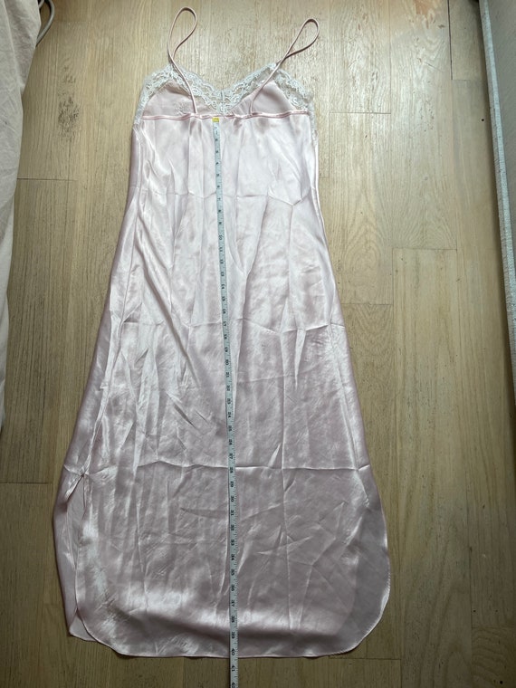 Vintage Barbizon Baby Pink Slip Dress w/White Lace - image 10