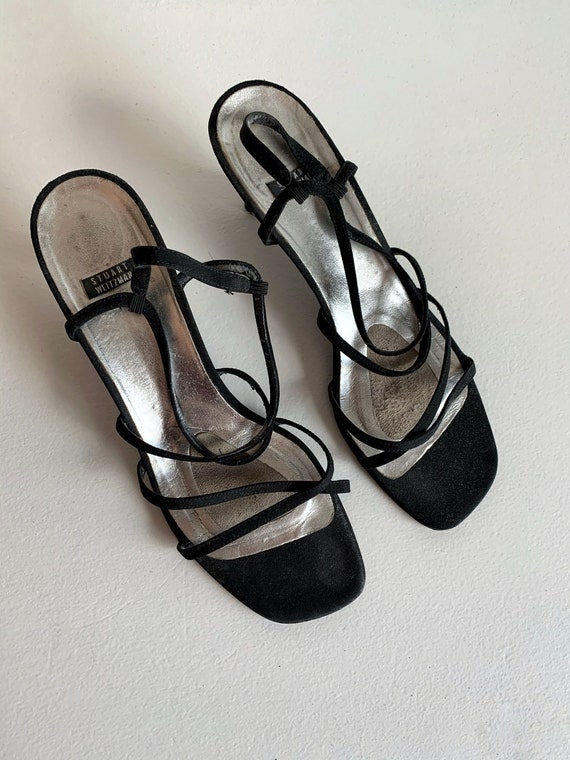 90s Stuart Weitzman Strappy Square Toe Sandals