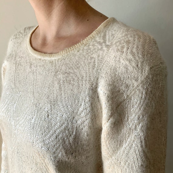 Vintage CHRISTIAN DIOR 1980s Wool & Angora Sweater