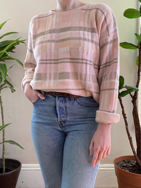 Vintage 90s Pastel Striped Sweater - image 1