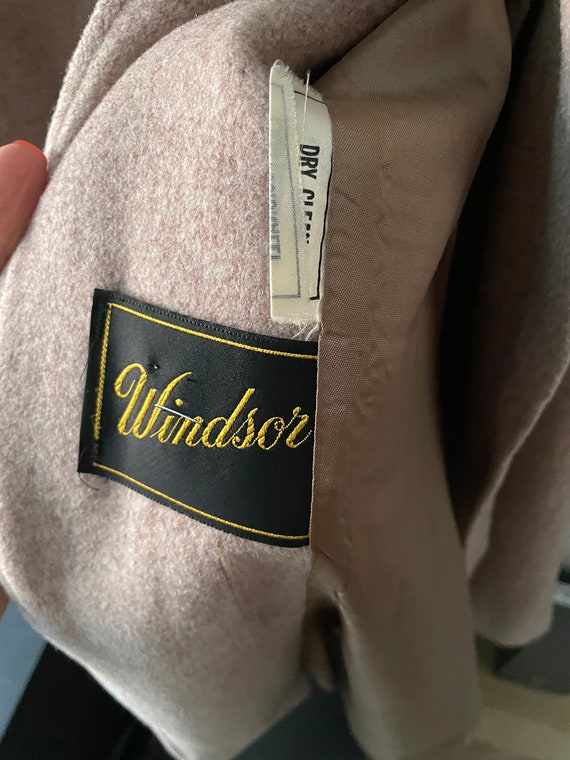 Vintage Windsor Wool Wrap Coat Beige - image 8