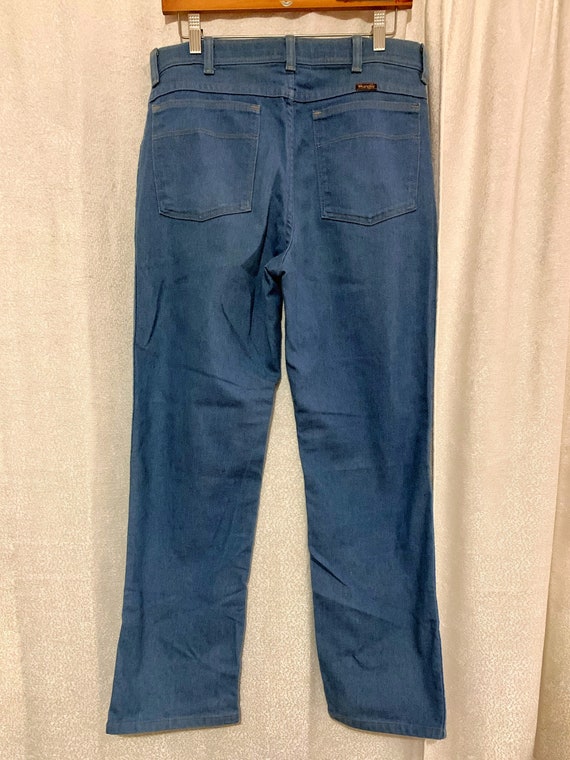 Vintage 70s Wrangler Light Jeans 34x32 Unisex Den… - image 3