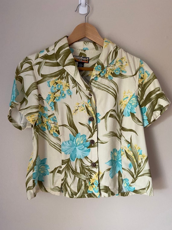 Vintage 80s Floral Island Shirt - image 2