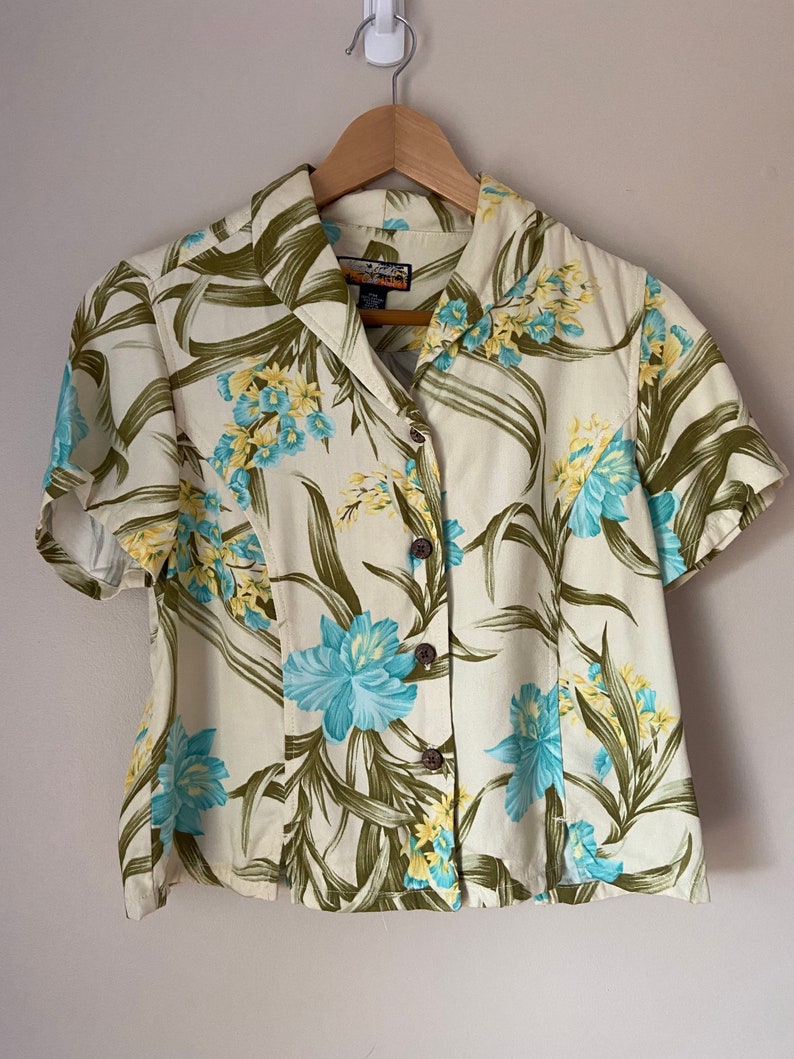 Vintage 80s Floral Island Shirt