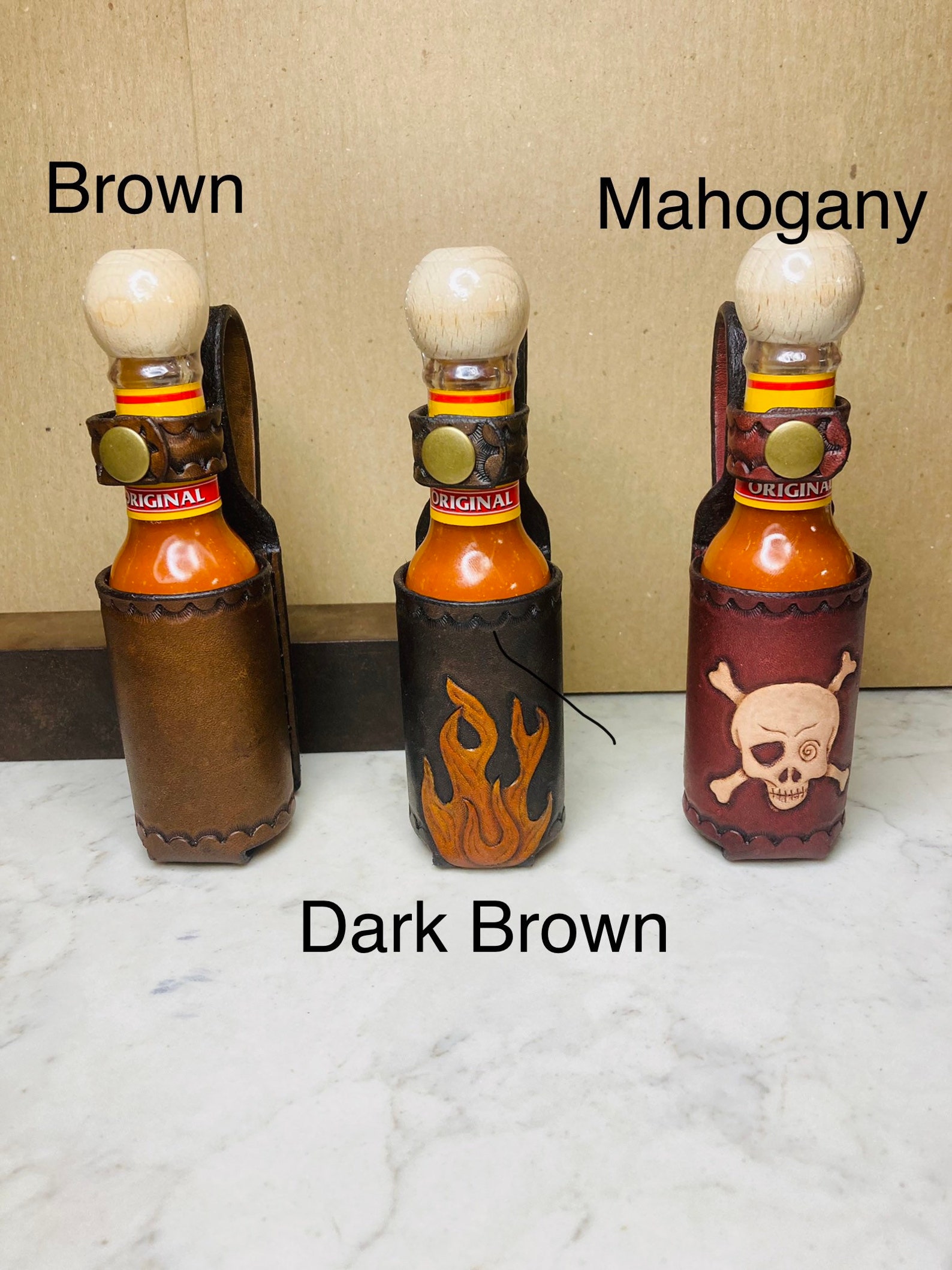 Hot Sauce Holder Holster Leather Belt Pouch Personalized Etsy