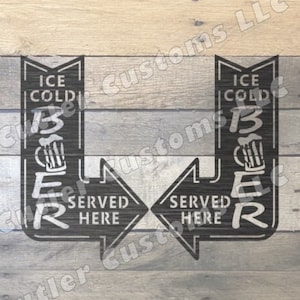 ICE COLD BEER / .dxf .svg digitale download laser cnc plasma router waterjet / bar / mancave / garage / papa