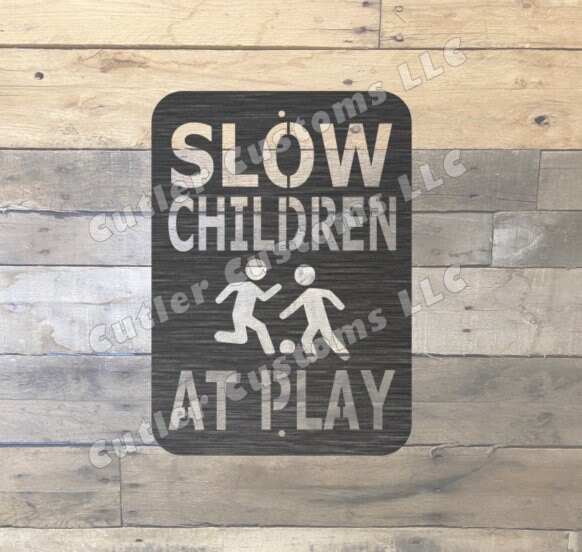 Cartello Strada Gioco Bambini - 30x20 Cm, Plastica Resistente, Rosso, Formato Verticale