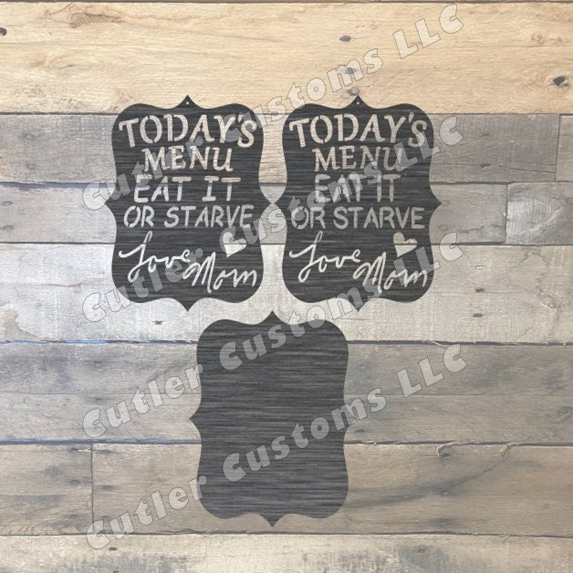TODAYS MENU / .dxf .svg Digital Download Laser Cnc Plasma Router ...