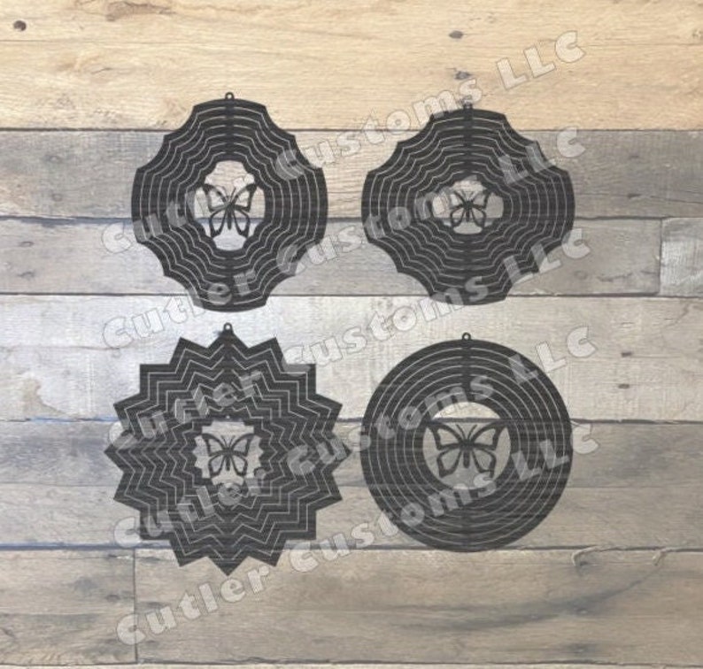 Butterfly Wind Spinner / .dxf .svg Digital Download Laser Cnc Etsy