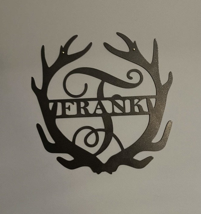 Personalized ANTLER MONOGRAM Sign Home Decor Housewarming Wedding ...