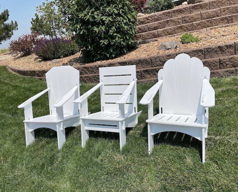 White Adirondack Chairs by Modirondack Etsy