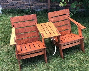 Camp chair with attached table Etsy