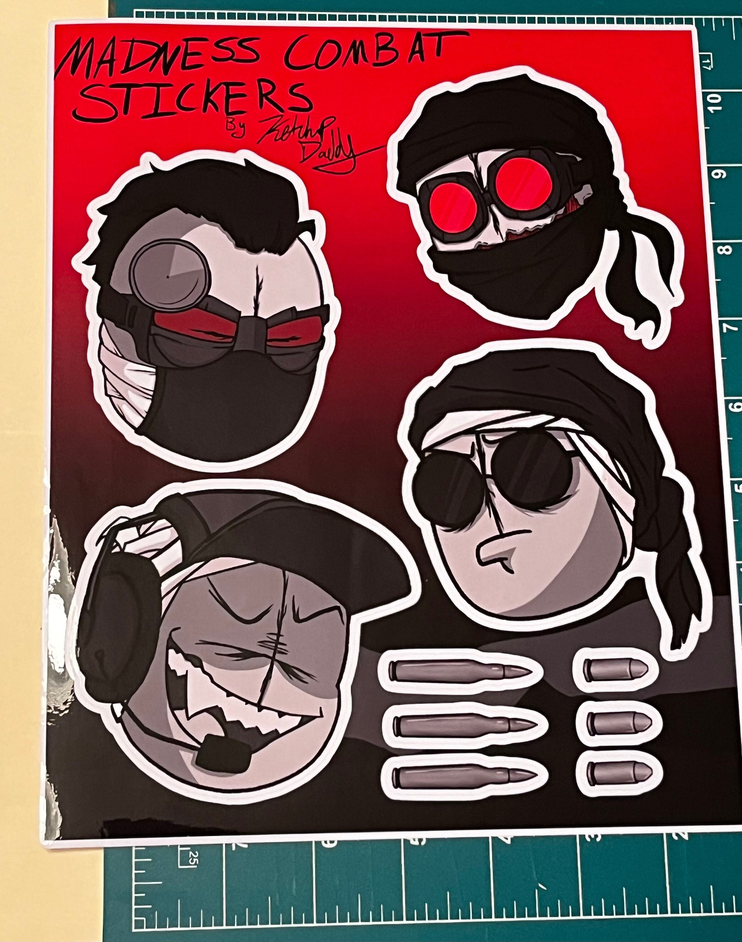 madness combat - hank  Sticker for Sale by SunShineAr