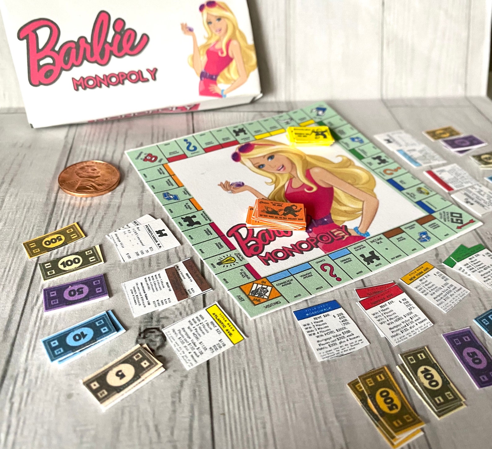 Miniature Barbie Monopoly 1/6 scale | Etsy