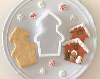 Fiocco】snowy house  cookie cutter(00275)