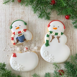 Fiocco snowman cookie cutter stamp set 00410 zdjęcie 1