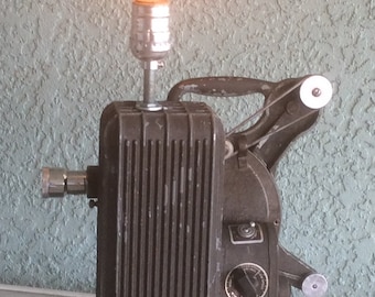 Repurposed Vintage Movie Projector Table Lamp