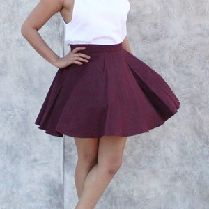 Linen Mini Skirt For Women, Linen Skirt, Layered Linen Skirt, Linen Skater Skirt,  Mini Linen Skirt, Circle Skirt