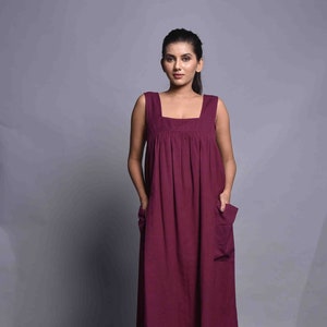 Linen Maxi Dress, Linen Dress With Pocket, Linen Dresses, Linen Sundress, Linen Shift dress, Long Linen Dress, Aesthetic Clothing