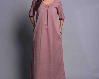 Soft Linen Dress, Linen Maxi Dress, Loose Robes, Plus size clothing, Linen Maxi Dress, Simple Linen Dress, Linen Dress Women, Linen Clothing