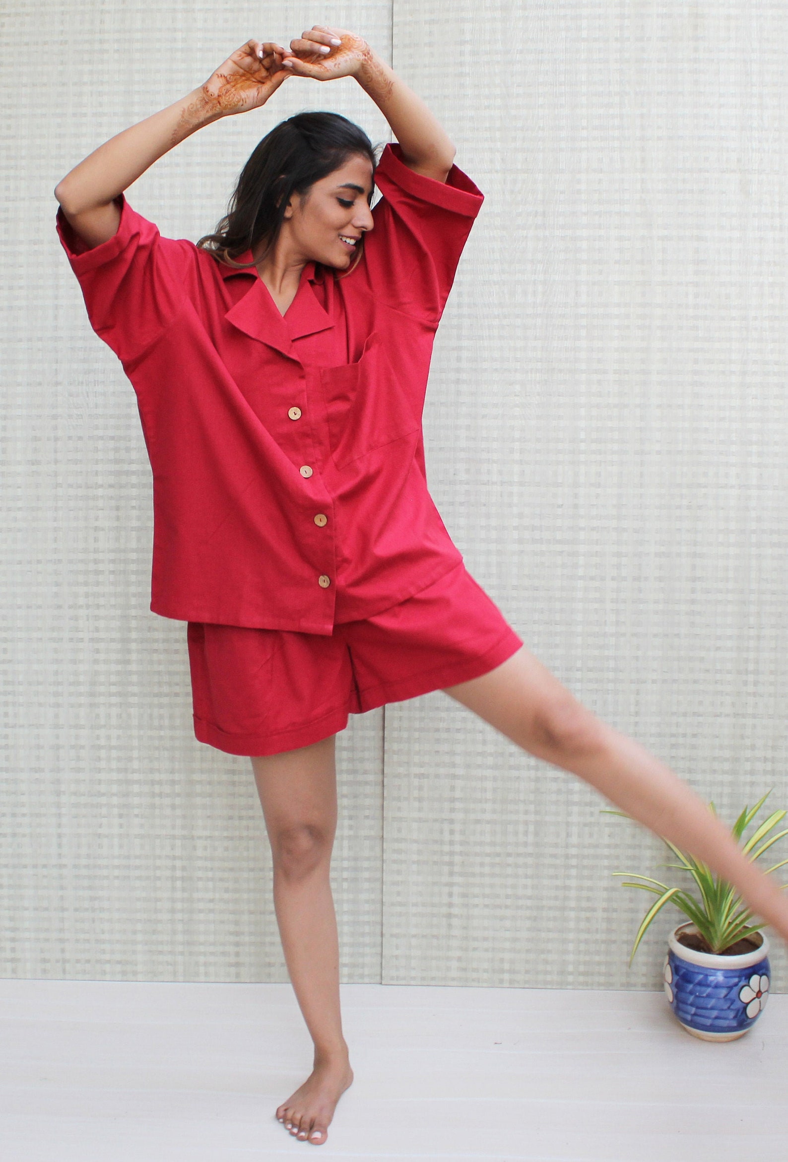 Linen Pajama Set Sustainable Clothing India Linen Holiday Etsy
