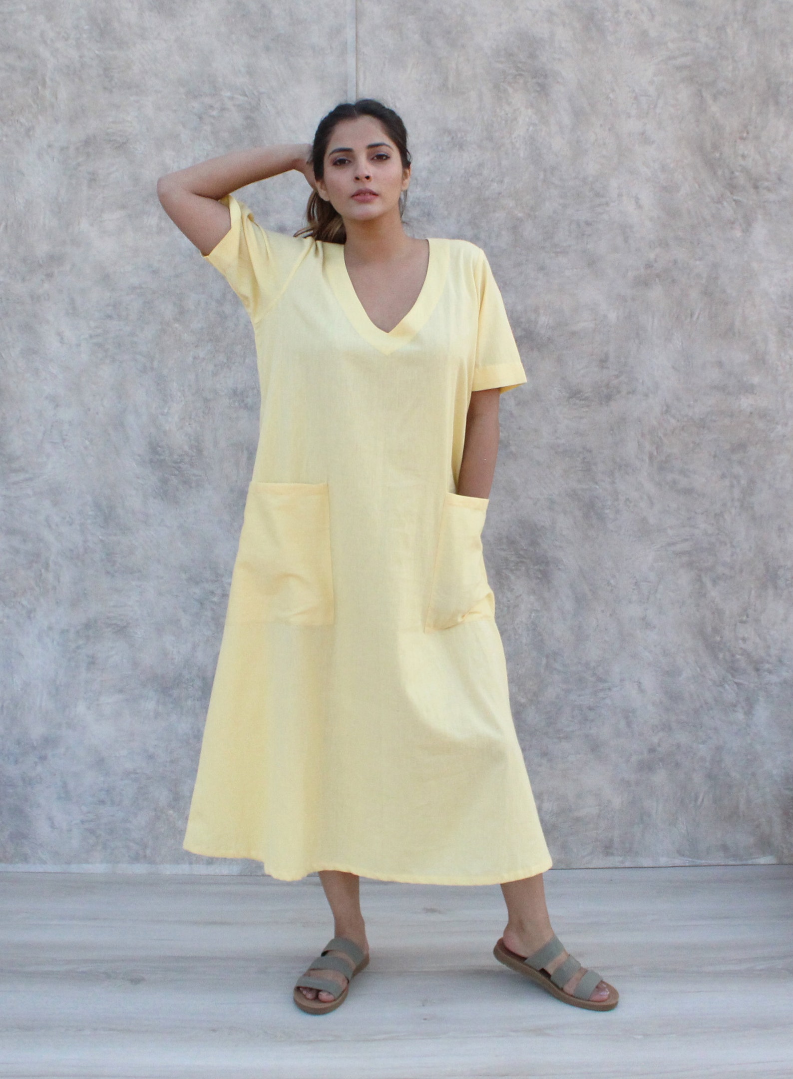 Linen Short Sleeves Summer Linen Dress for Women Casual Dress Etsy