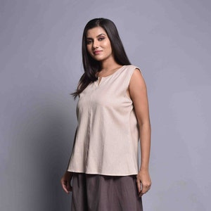 Loose Linen Tunic, Linen blouse, Plus size top, plus size clothing, summer linen blouse, Oversized linen top, Ready to Ship, Sale image 5