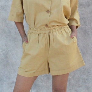 Linen Shorts, Linen Joggers, Women Linen Shorts, Lounge Wear