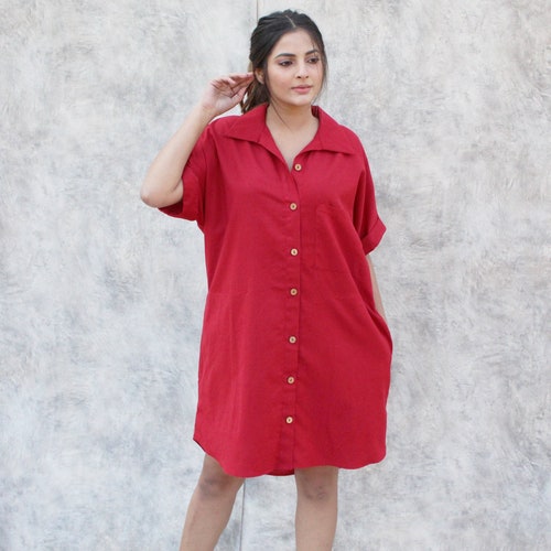open lace back dress Lillian Linen Shift Dress