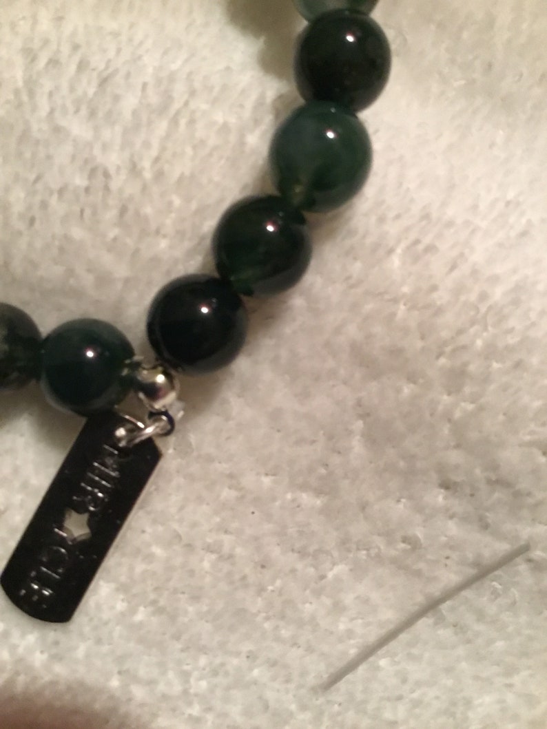African Turquoise 8mm charm bracelet