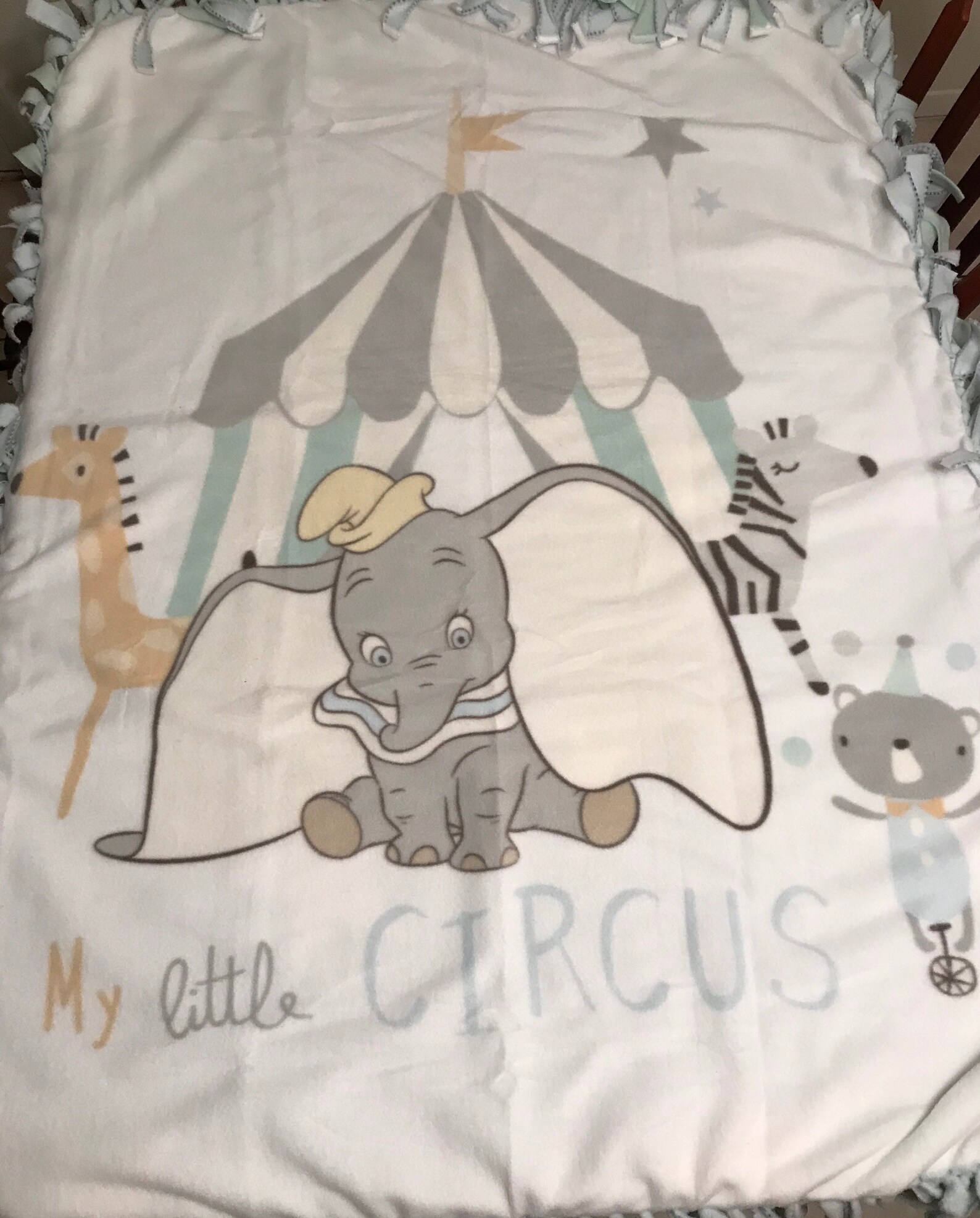 Dumbo Knotted Fleece Baby Blanket Etsy