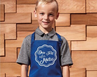 Personalized children's apron with desired text / desired name / desired motif