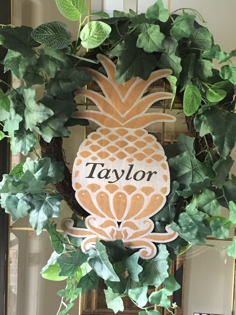 Pineapple Front Door Sign Etsy