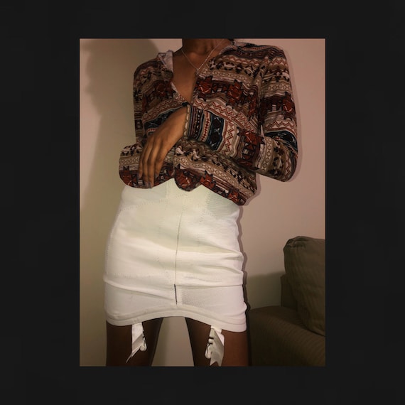 White Ivory girdle corset skirt