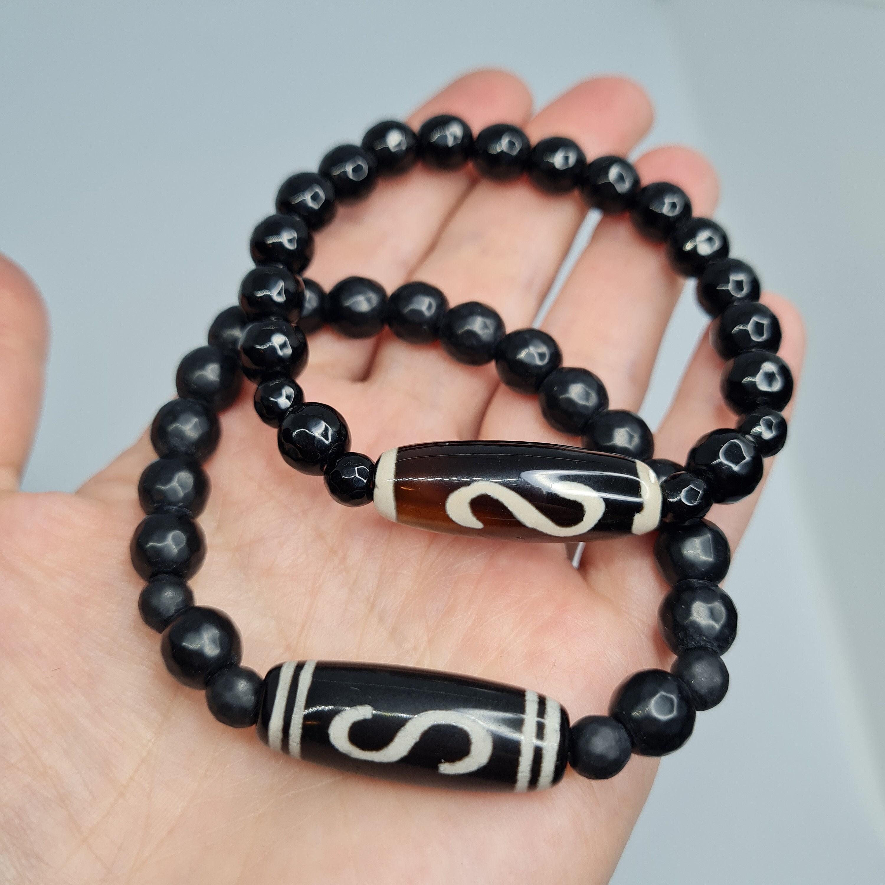 Natural Sulemani Hakik (Black Agate) Stone Bracelet – Hope with Priyanka