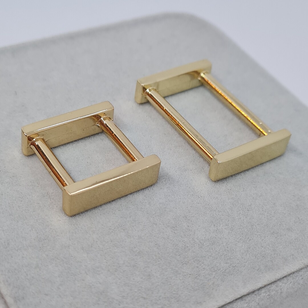 Rectangular Frame Buckle Rectangle Buckle for Handmade Two Sizes Gloss Gold Tone Metal Buckle - Etsy