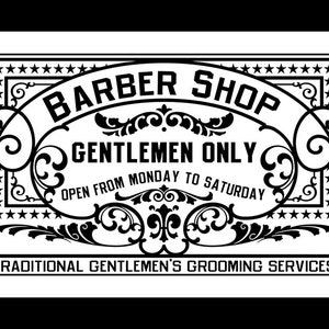 Barbershop Mirror vector template.